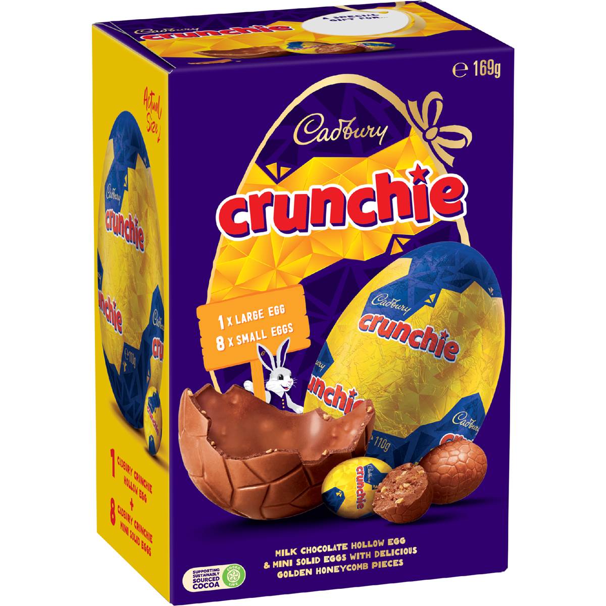 Cadbury Crunchie Chocolate Easter Gift Box 169g | Woolworths