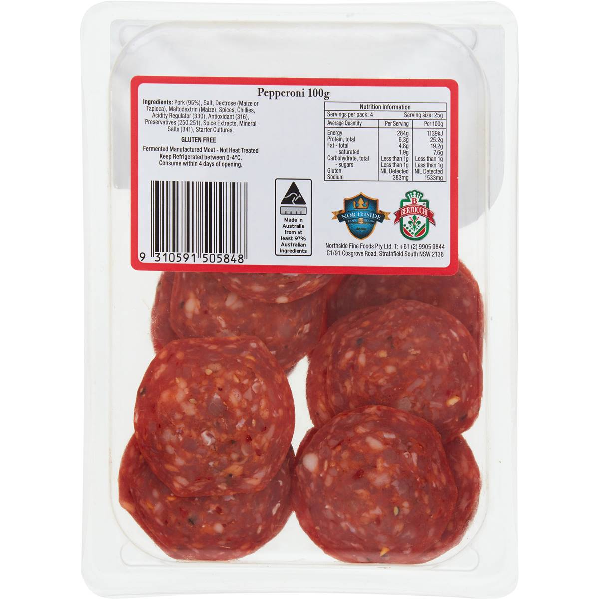 San Marino Pepperoni 100g Woolworths