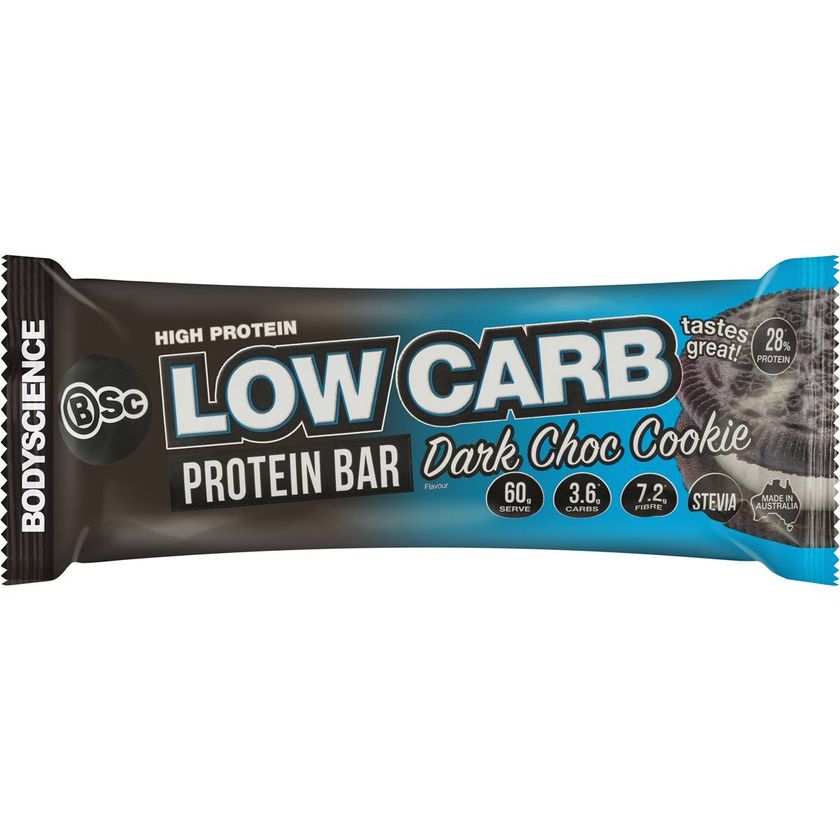 Bsc High Protein Low Carb Bar Dark Choc Cookie 60g | Woolworths