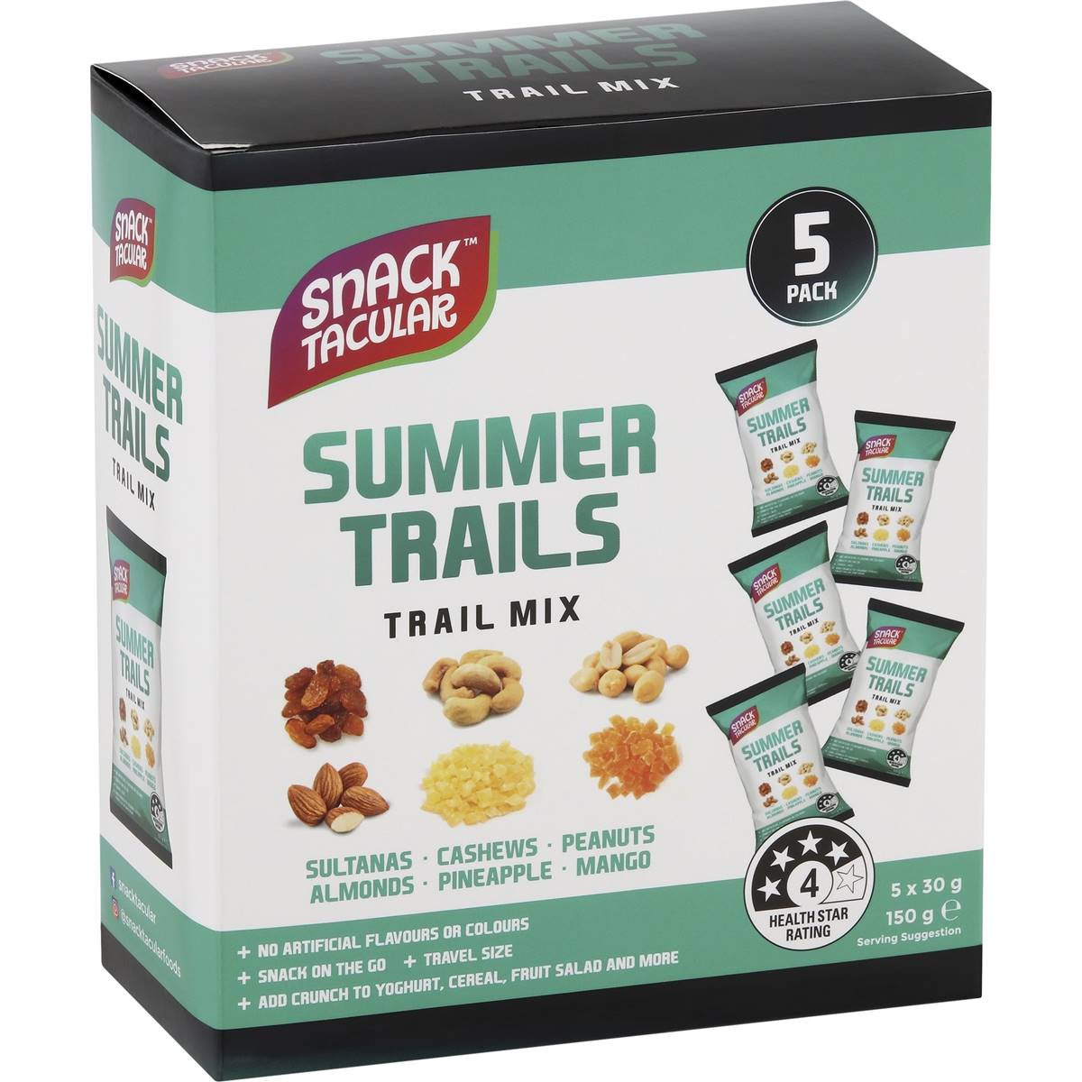 Snacktacular Summer Trails Trail Mix 30g X 5 Pack | Woolworths