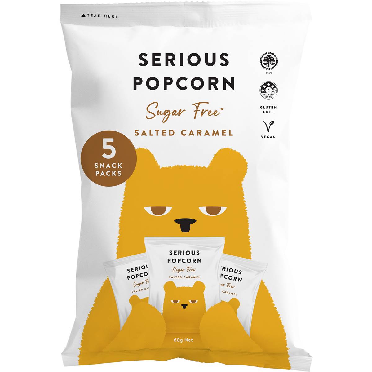 Serious Popcorn Sugar Free Salted Caramel 60g | Woolworths