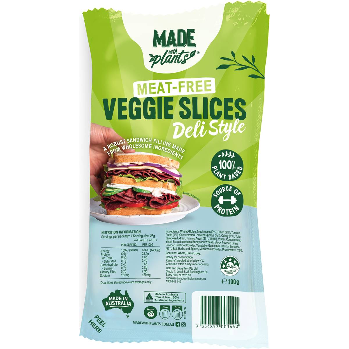 Made With Plants Meat Free Deli Style Veggie Slices