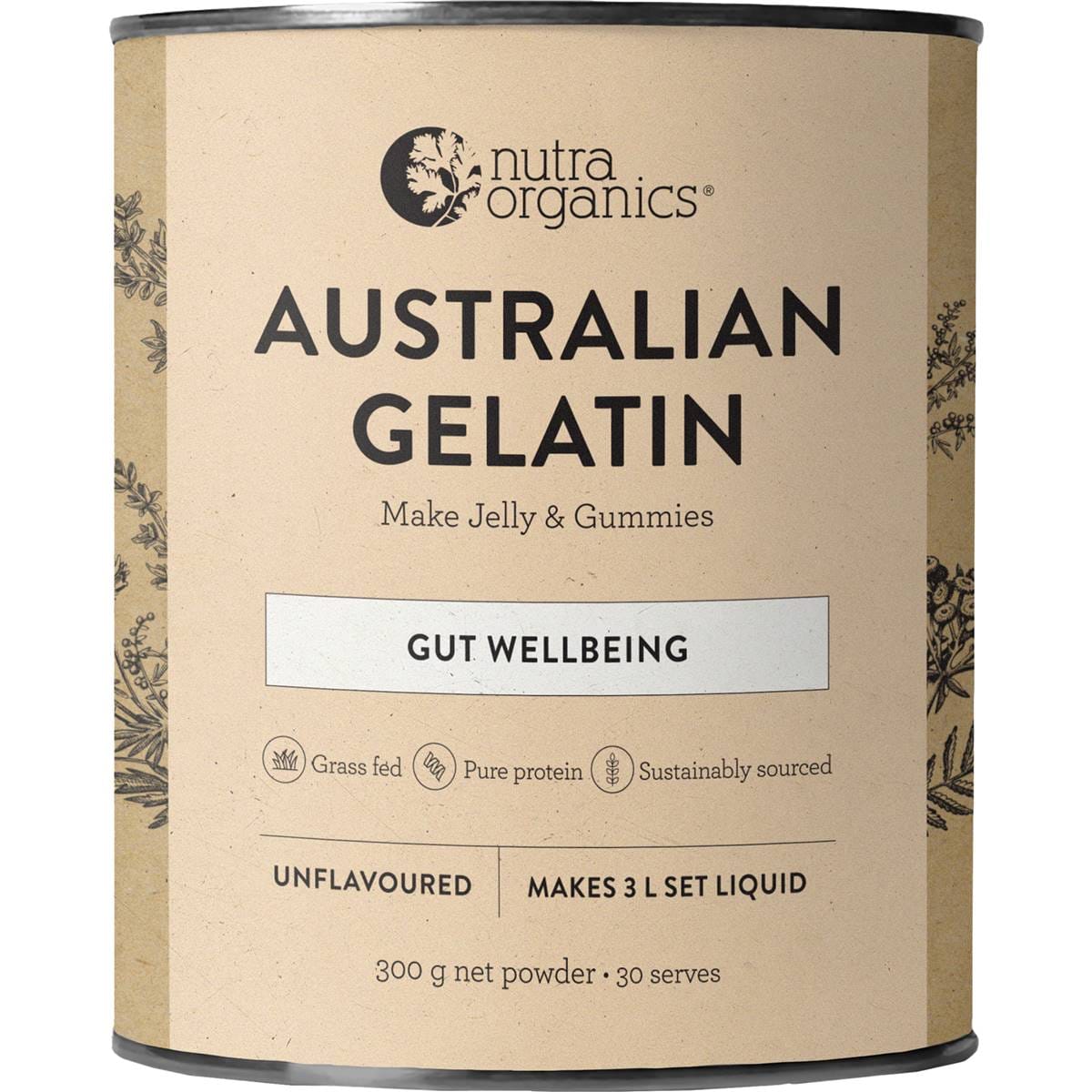 Nutra Organics Australian Gelatin Powder 300g Woolworths
