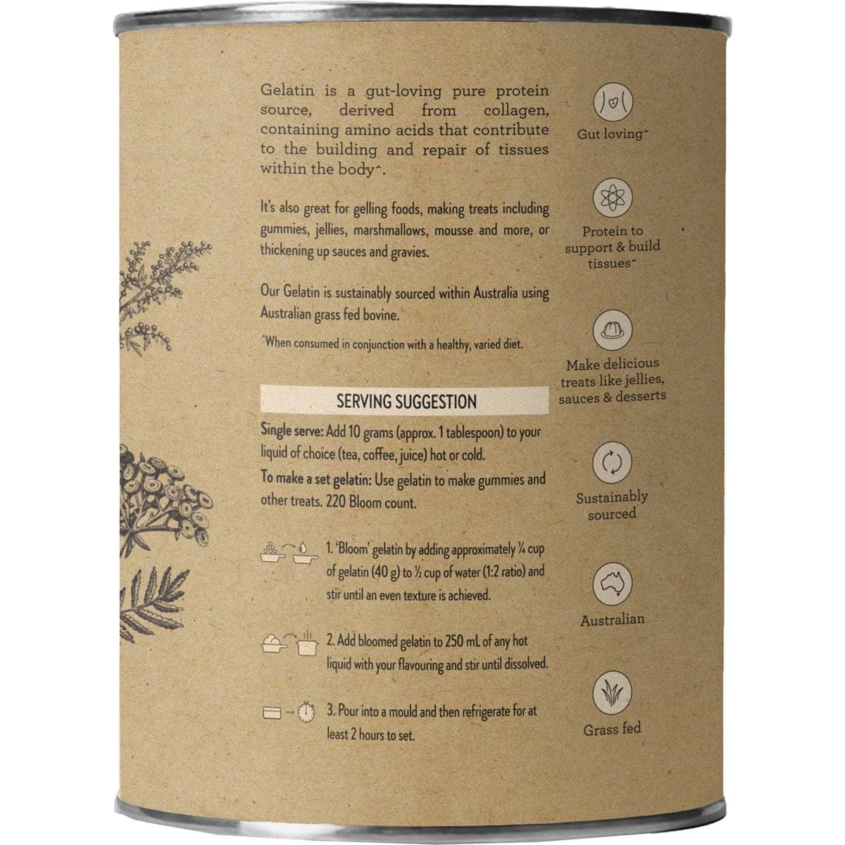 Nutra Organics Australian Gelatin Powder 150g Woolworths