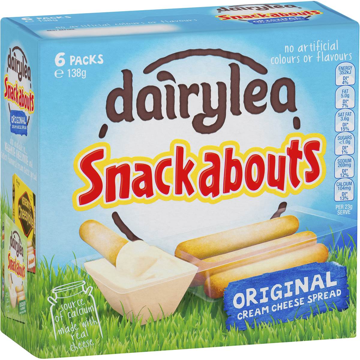 Dairylea Snackabouts Cream Cheese 138g Woolworths