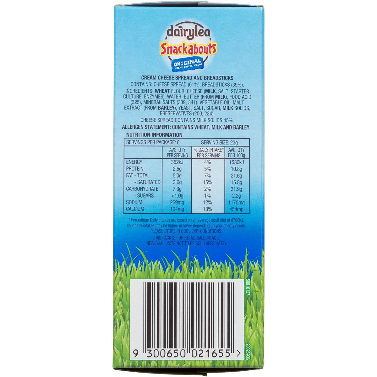 Dairylea Snackabouts Cream Cheese 138g Woolworths