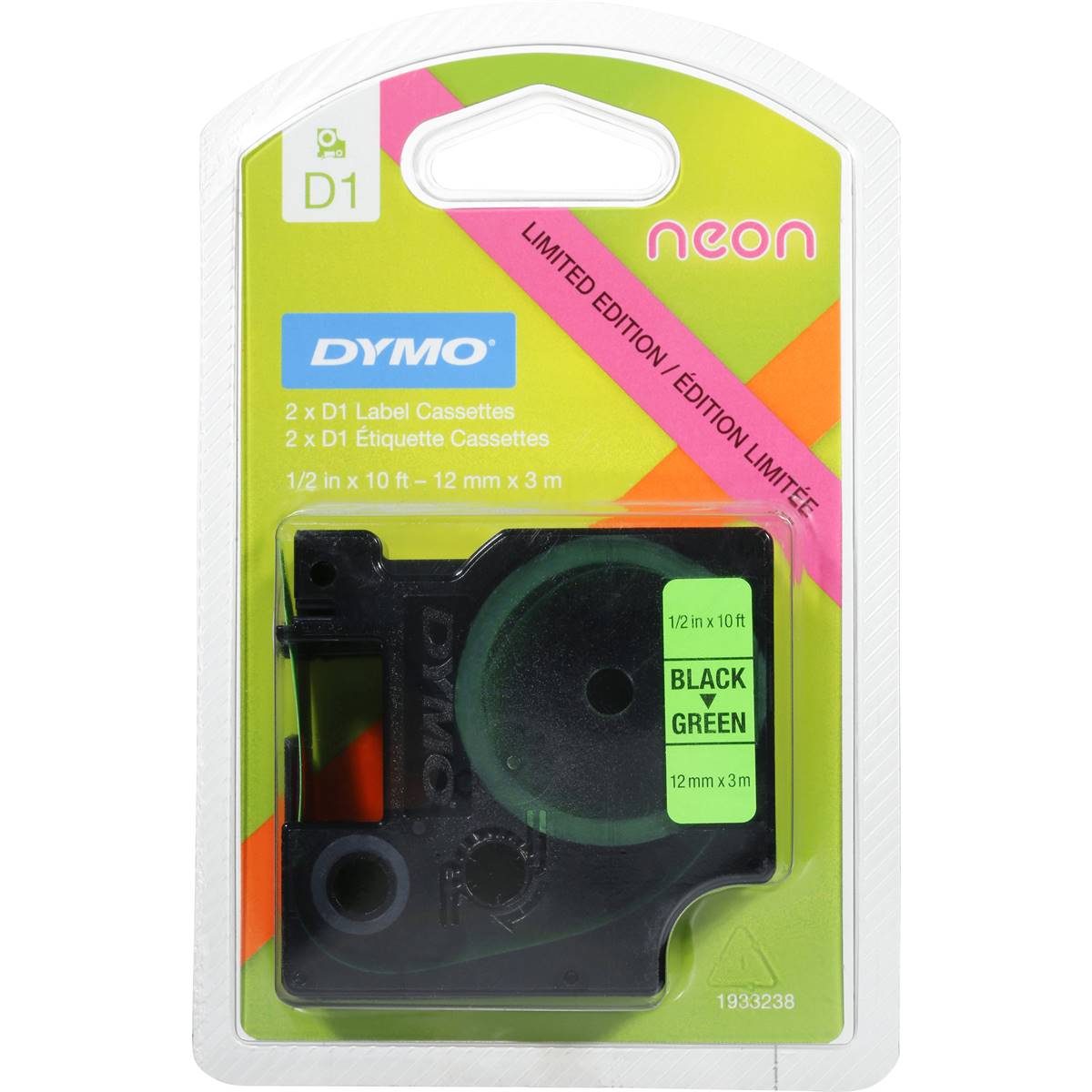 Dymo Label Tape D1 Neon 12mm 2pk Woolworths