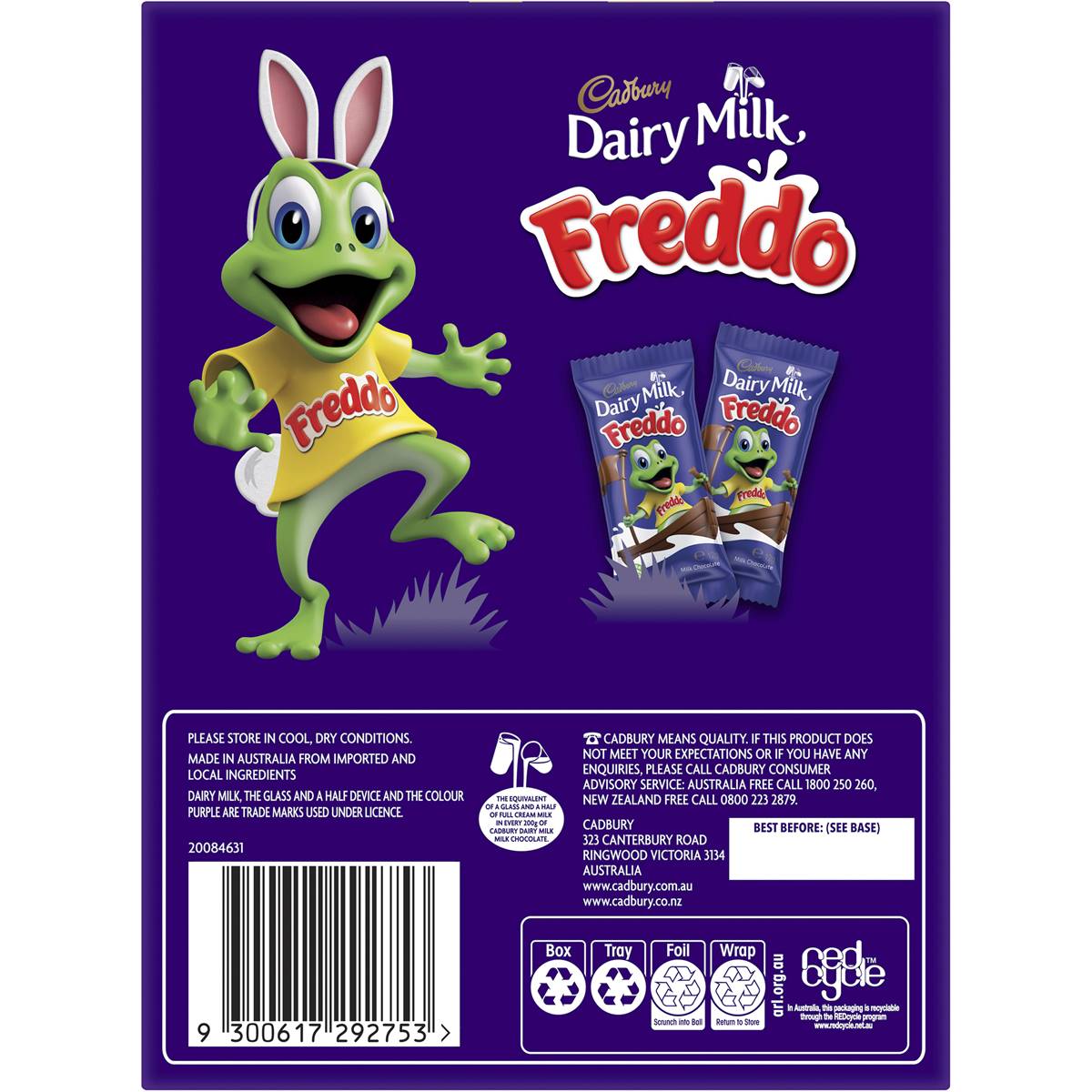 Cadbury Freddo Dairy Milk Chocolate Easter Egg Gift Box 124g Woolworths
