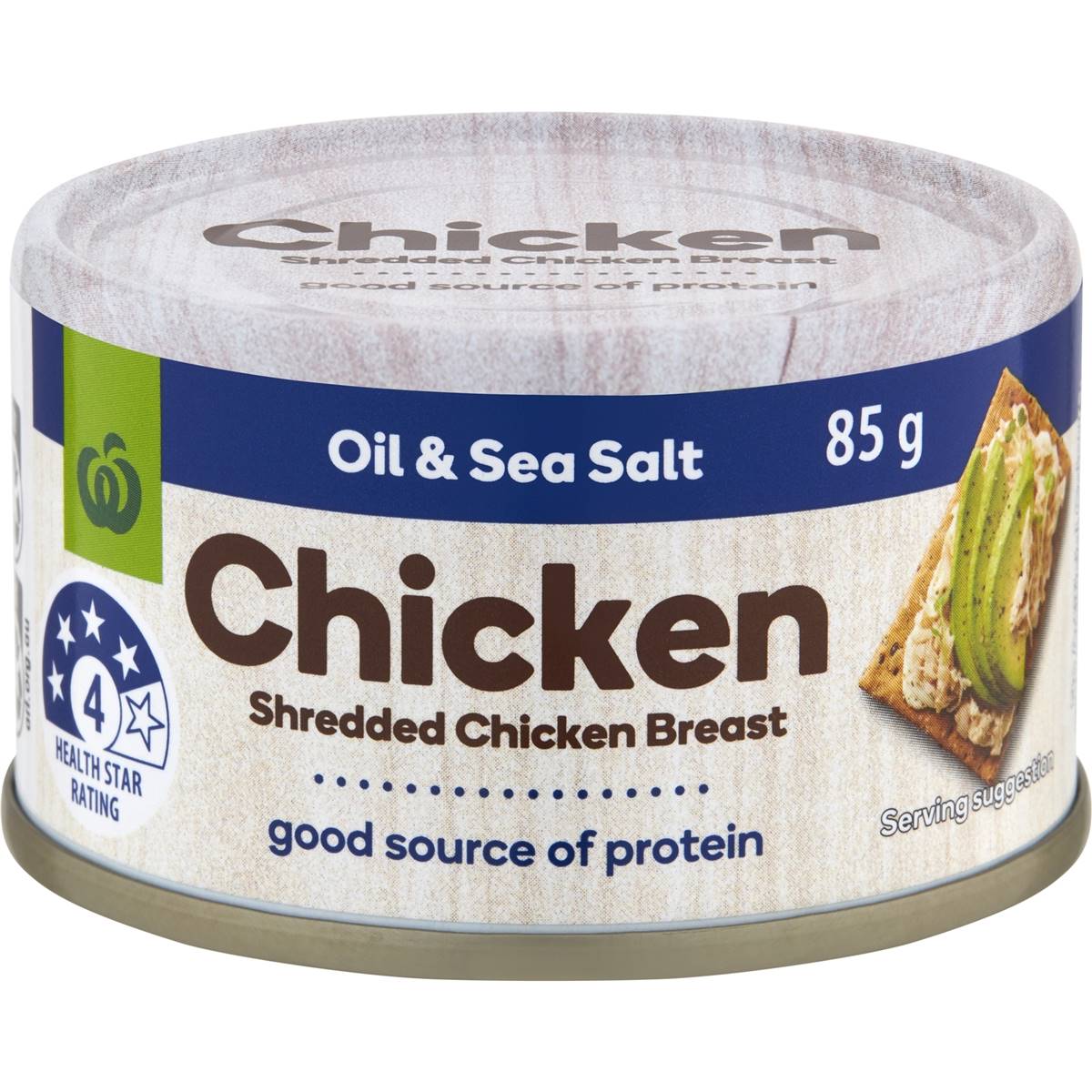 Woolworths shredded chicken breast oil sea salt 85g woolworths