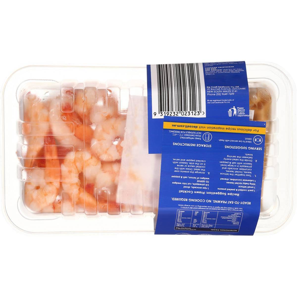 Decosti Cooked Prawns Peeled With Cocktail Sauce 260g Woolworths