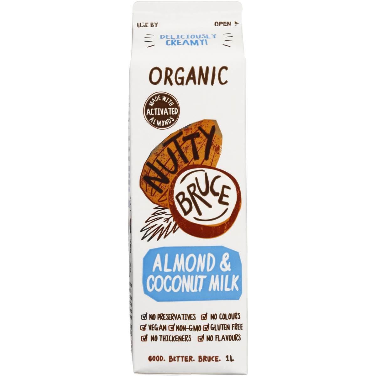 Nutty Bruce Organic Milk Almond & Coconut 1l Woolworths