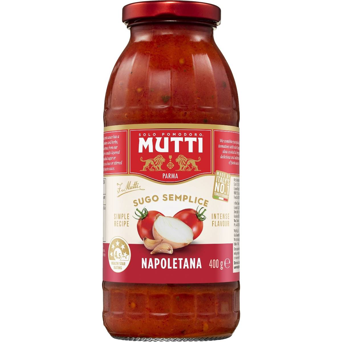 Mutti Sugo Semplice Pasta Sauce Napoletana 400g
