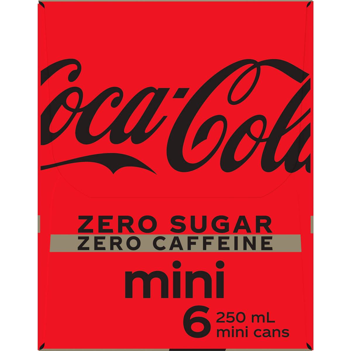 Coca - Cola Mini Zero Sugar Zero Caffeine 250ml X 6 Pack | Woolworths