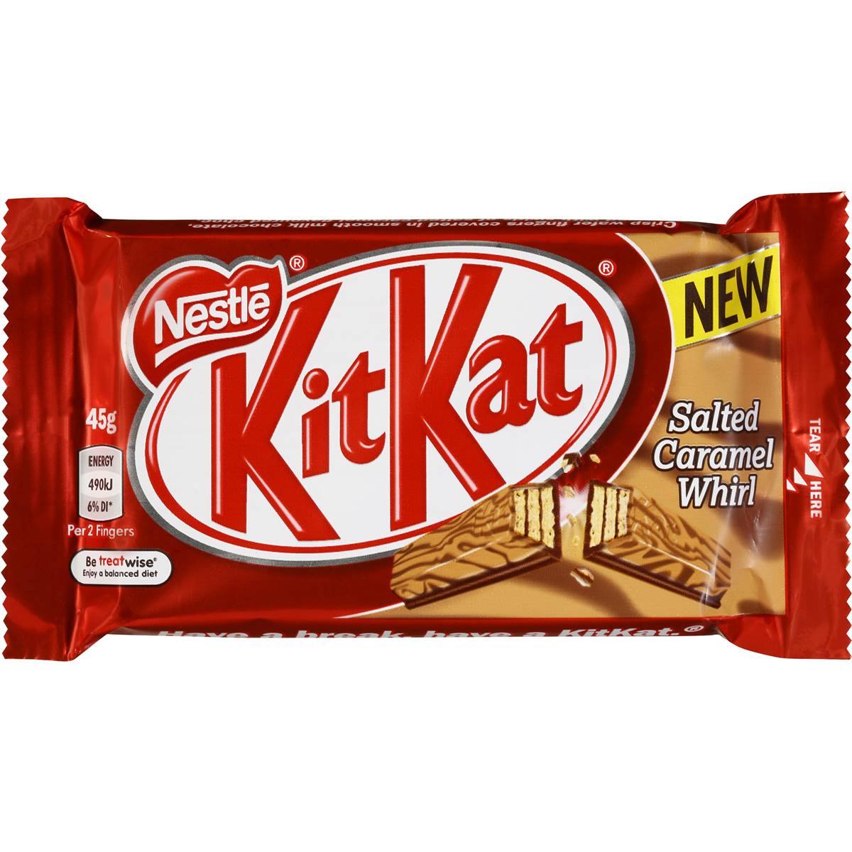 Nestle Kitkat Salt Caramel Whirl 45g Woolworths