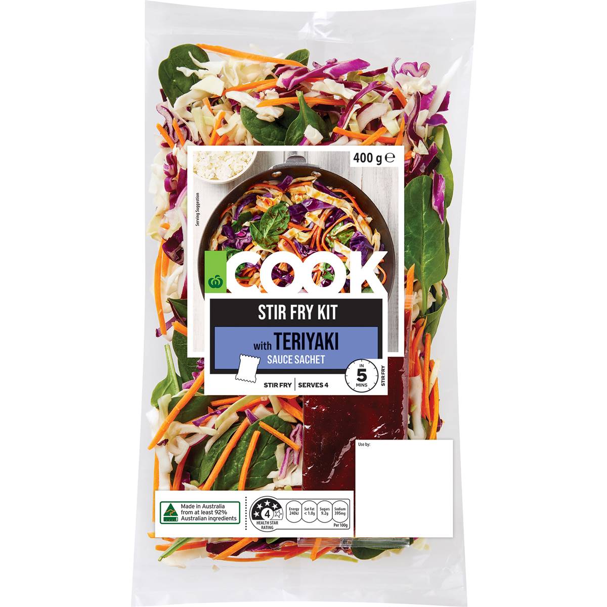 Woolworths COOK Stir Fry Kit With Teriyaki Sauce Sachet 400g