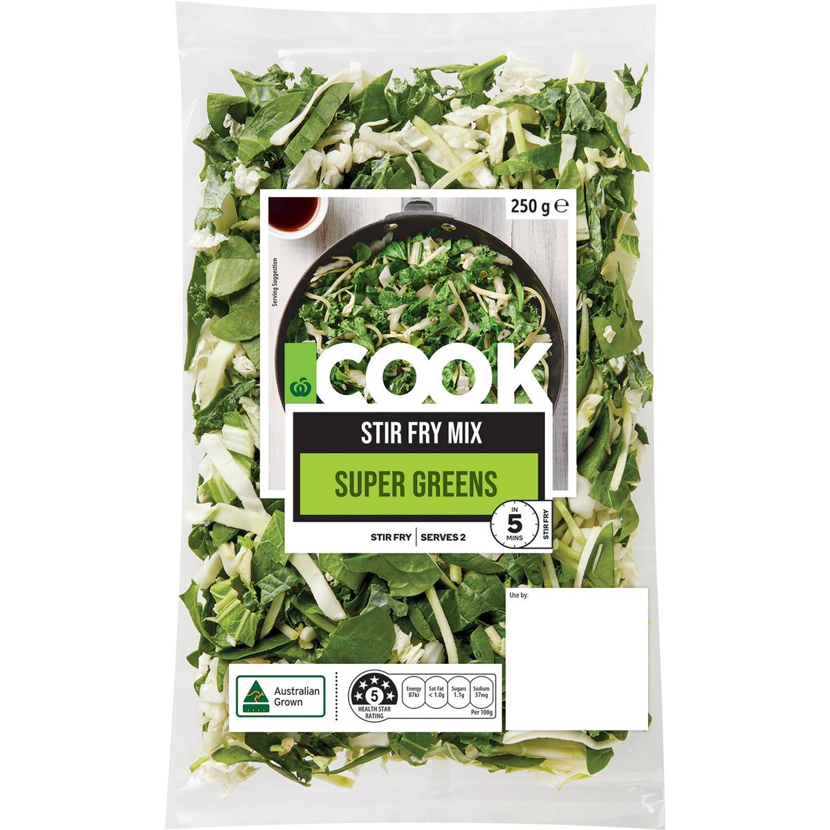 Woolworths COOK Stir Fry Mix Super Greens 250g