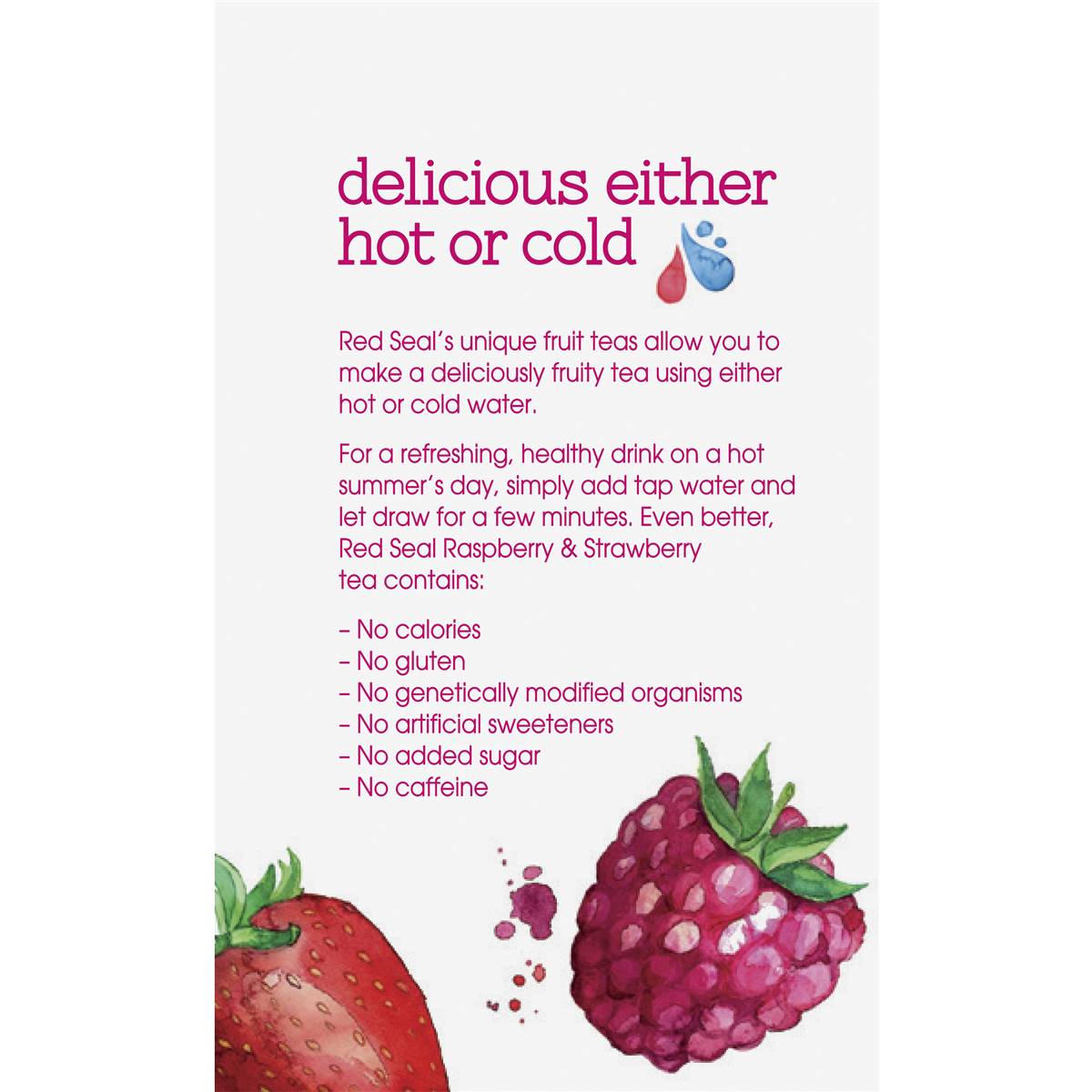 Red Seal Raspberry & Strawberry Hot Or Cold Brew Tea 20 Pack | Woolworths