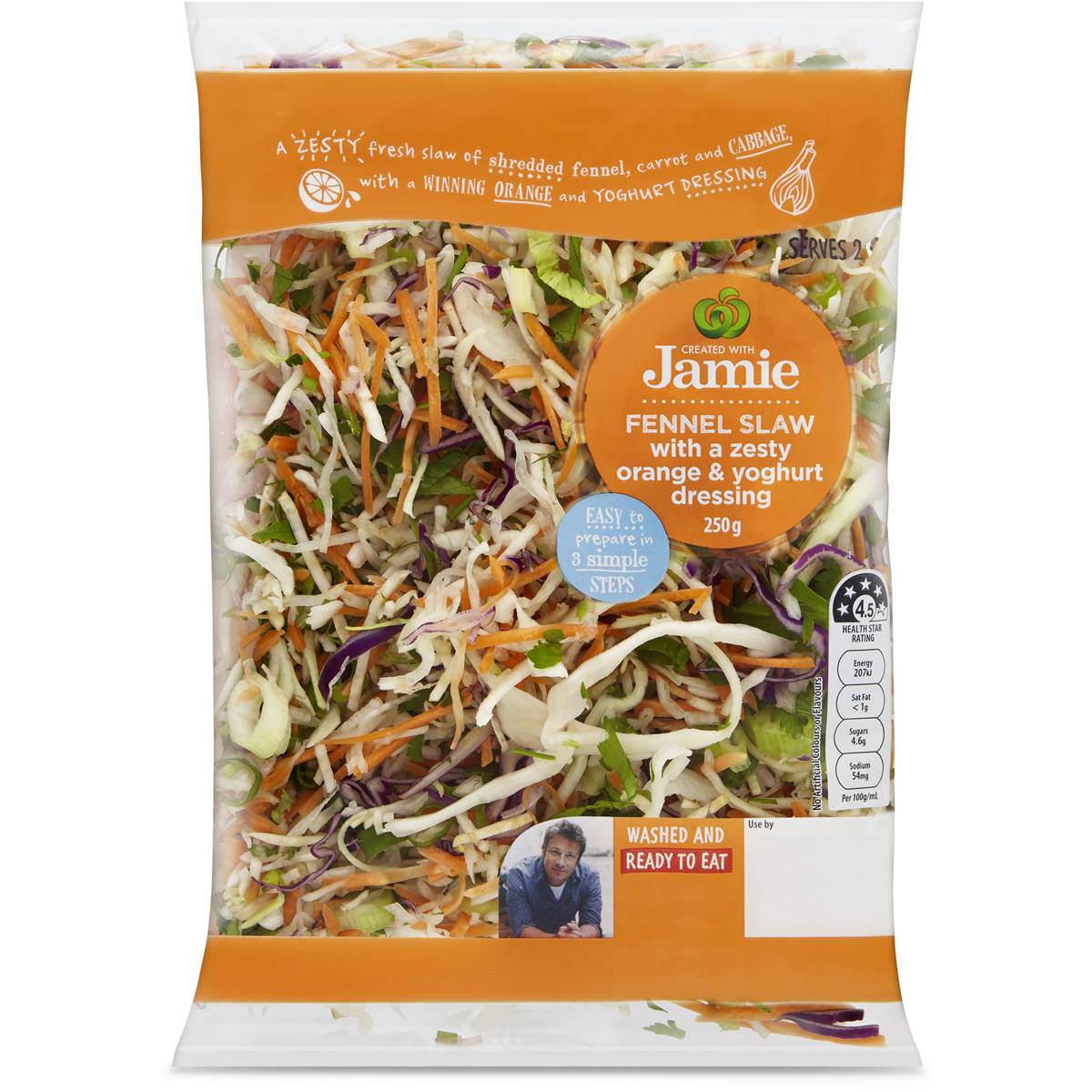 Created With Jamie Salad Fennel & Orange Slaw 250g Woolworths