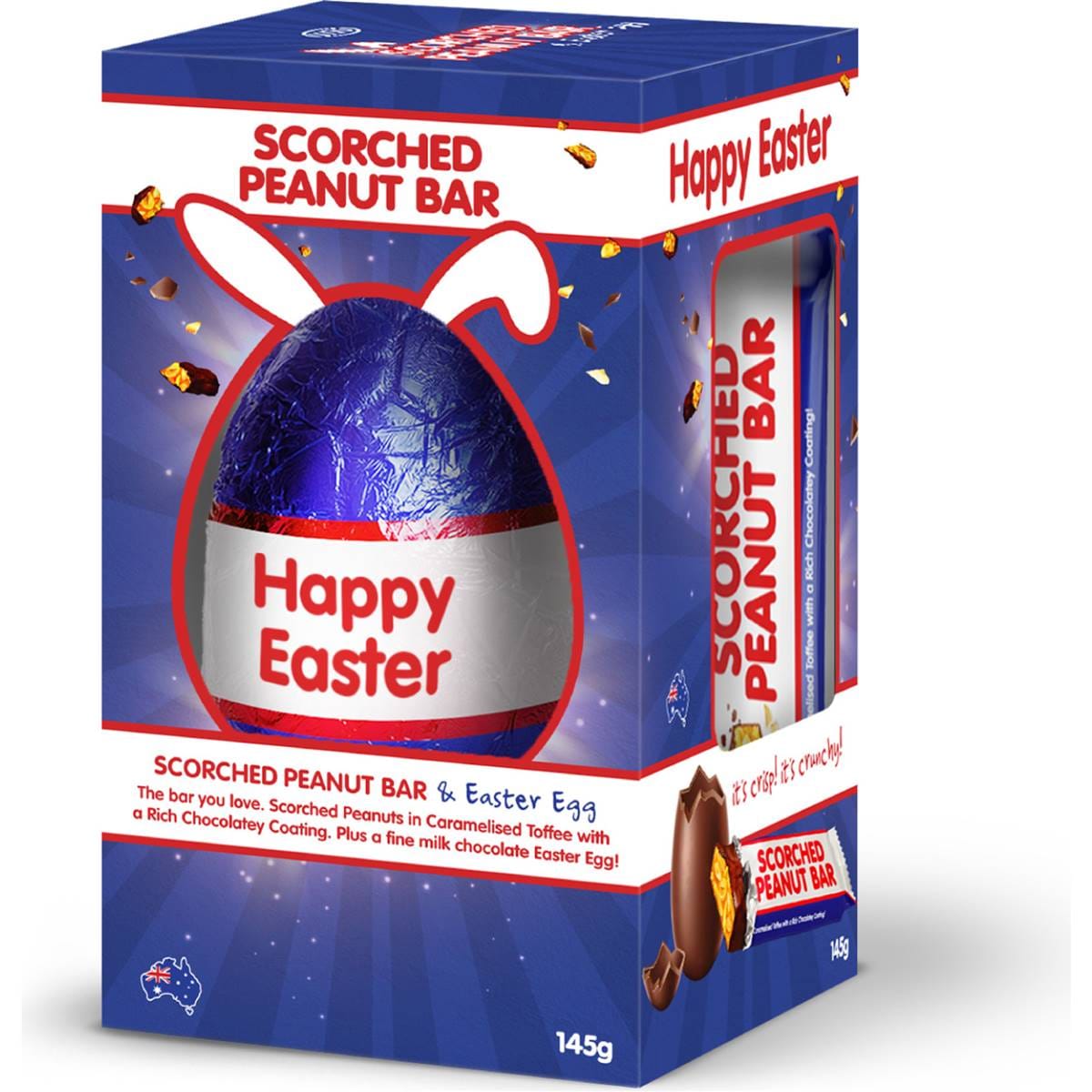 Scorched Peanut Bar With Milk Chocolate Easter Egg 145g Woolworths