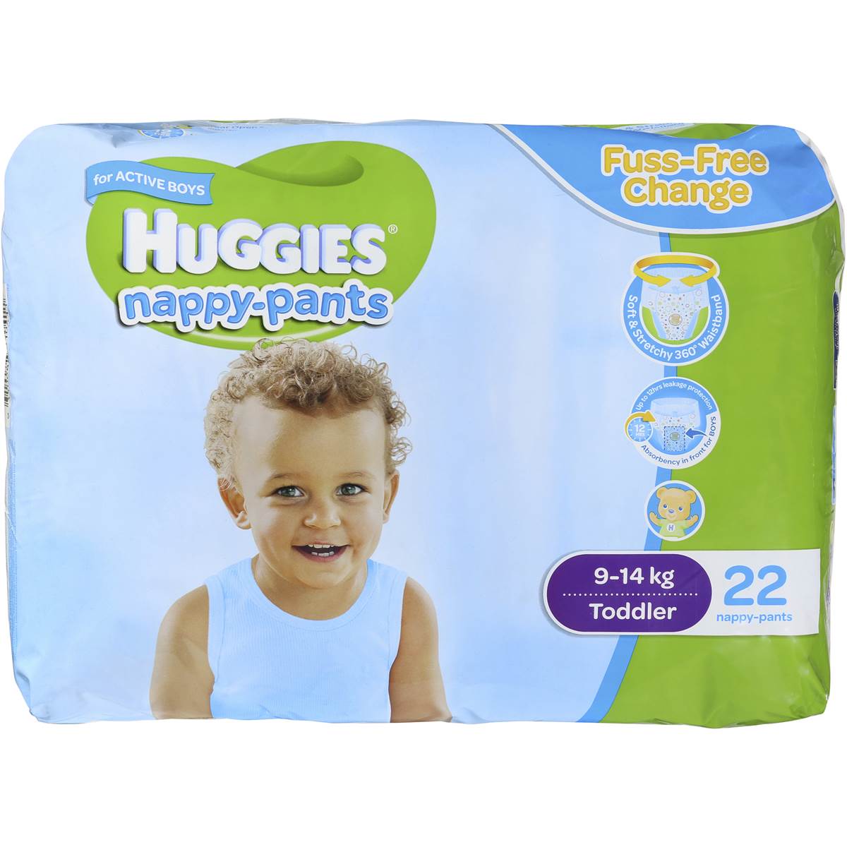 Huggies Nappy Pants Toddler Boy 22 Pack | Woolworths