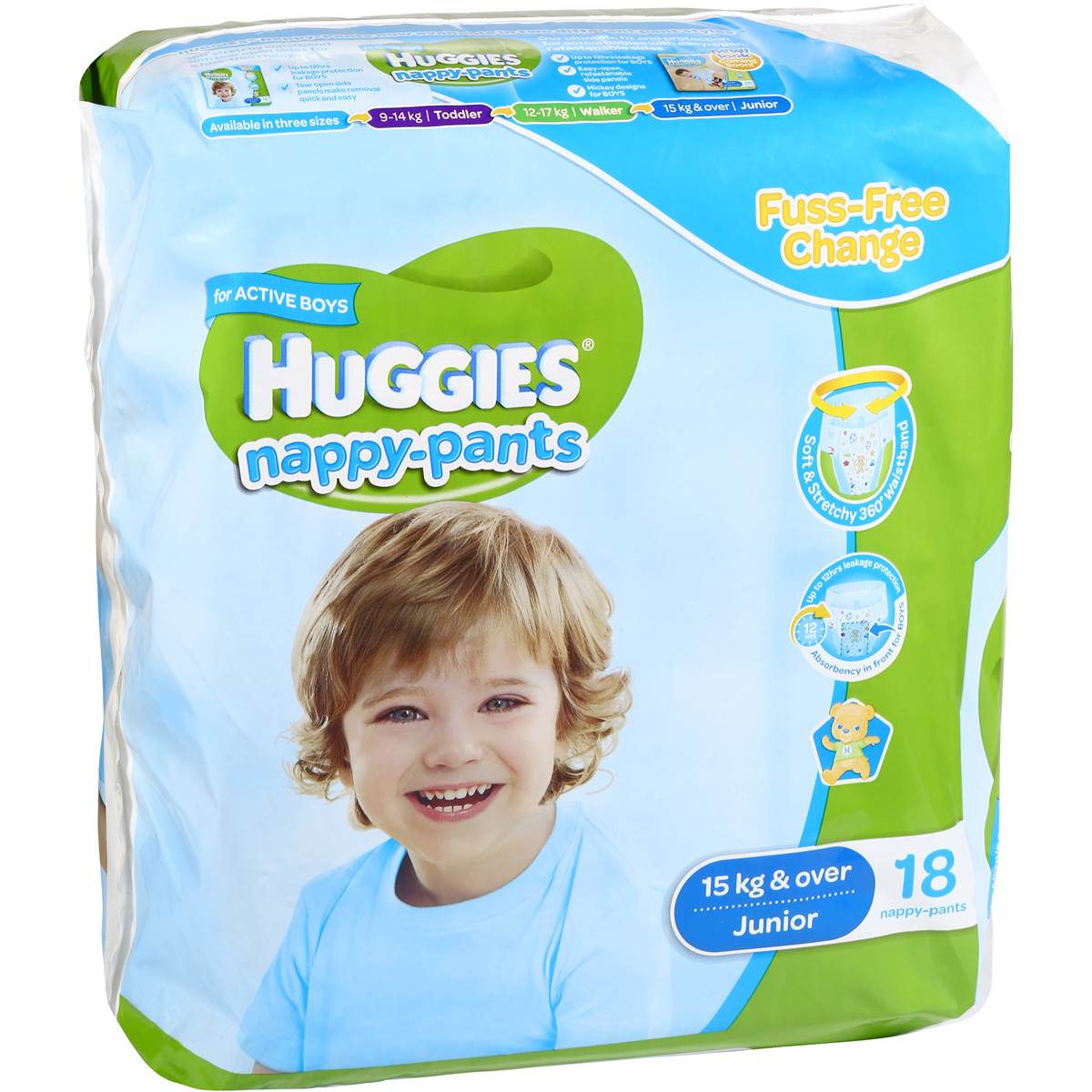 Huggies Nappy Pants Junior Boy 18pk Convenience | Woolworths