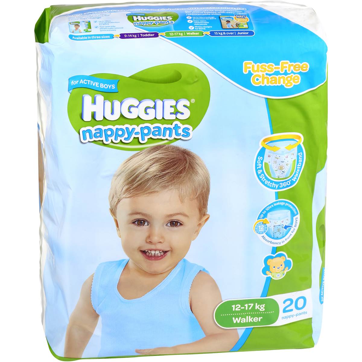 Huggies Nappy Pants Walker 14-18kg Boy 20pk Convenience | Woolworths