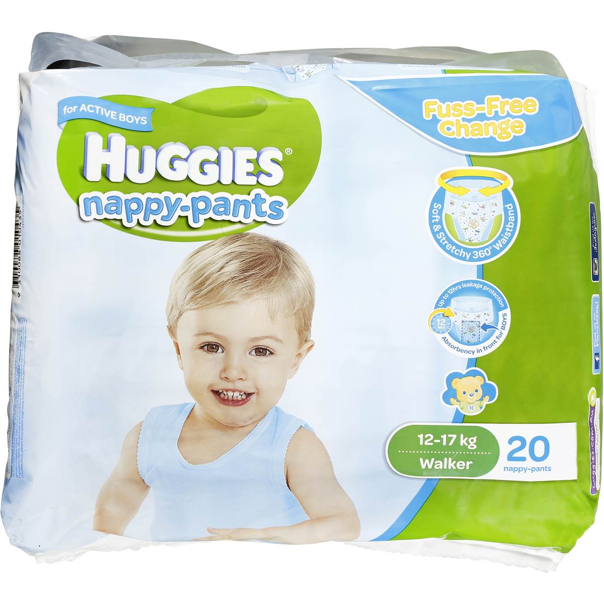 Huggies Nappy Pants Walker 14-18kg Boy 20pk Convenience 