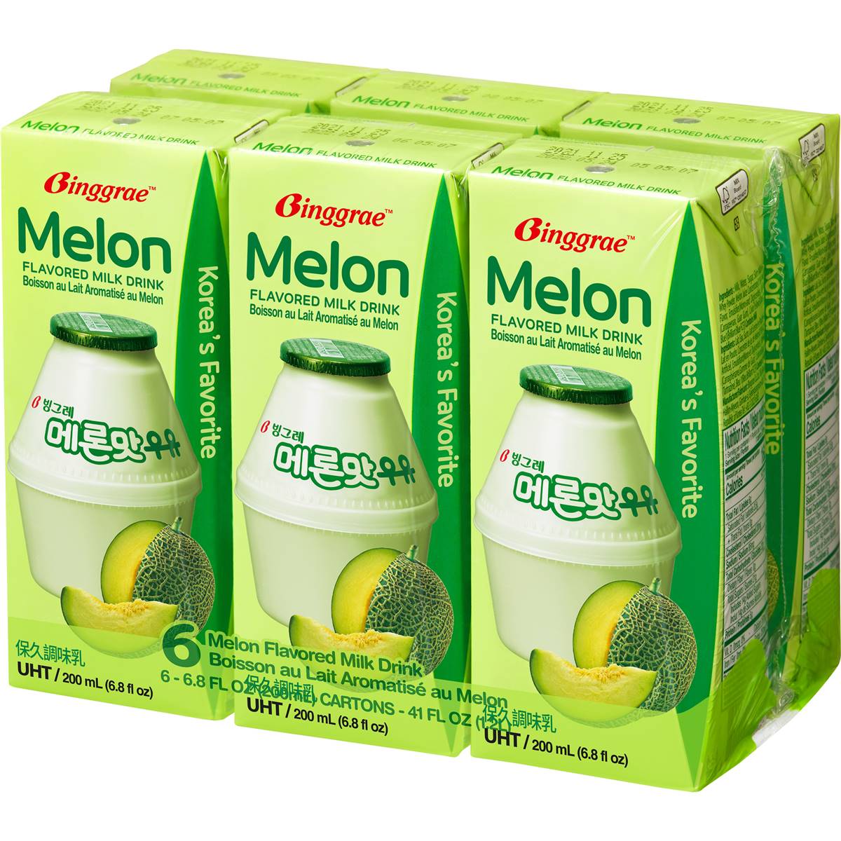 Binggrae Melon Flavoured Milk Drink 200ml X Pack | Woolworths