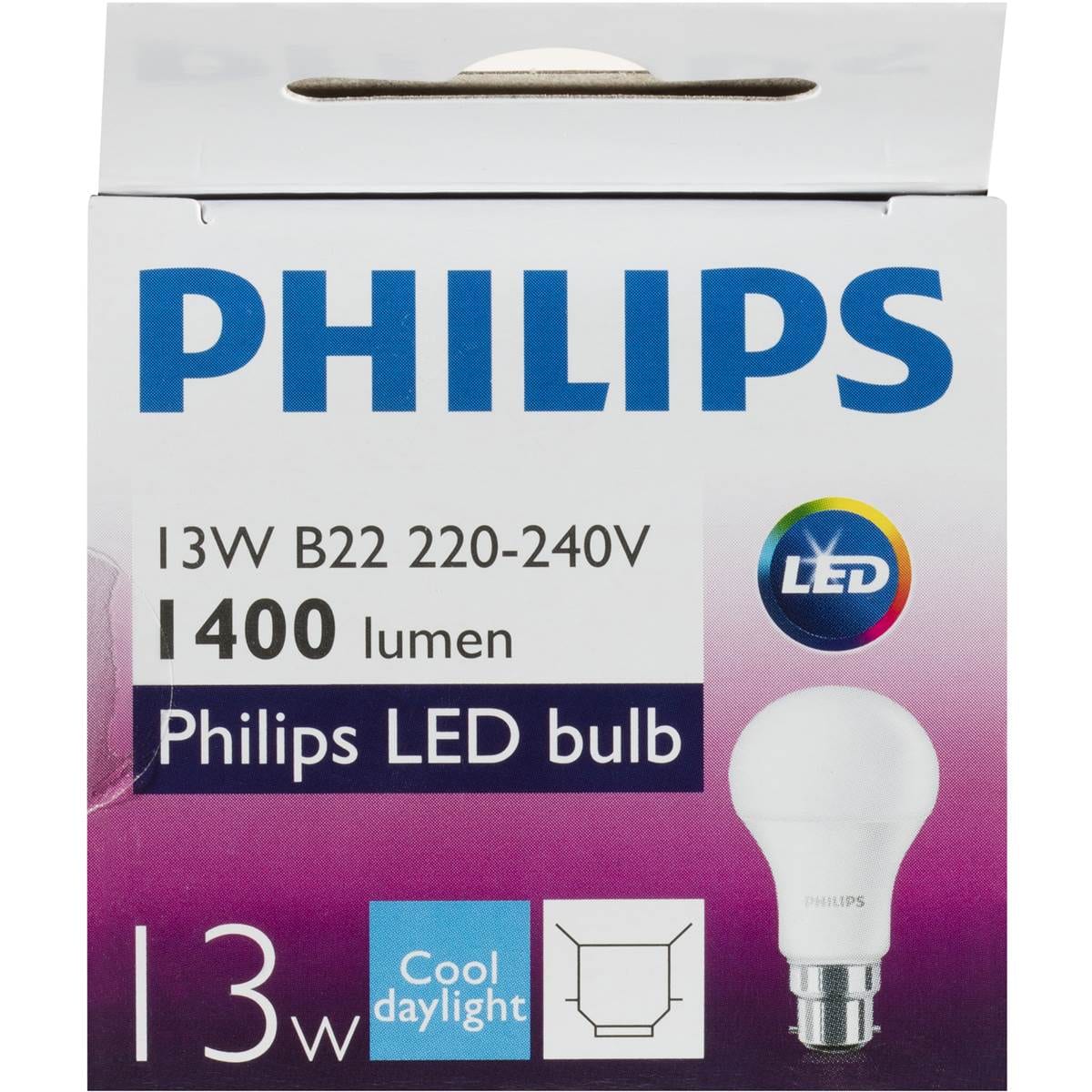 Philips Light Globe Led 13w 1400 Lumen Cool Bc each Woolworths