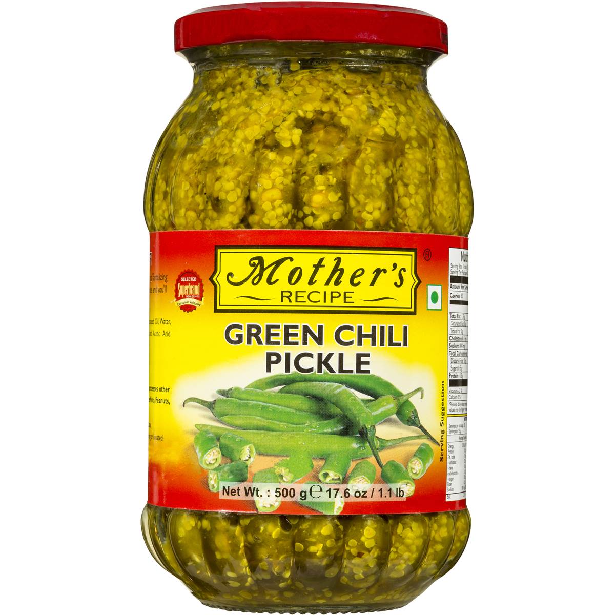 Mother's Recipe Green Chilli Pickle 500g Woolworths