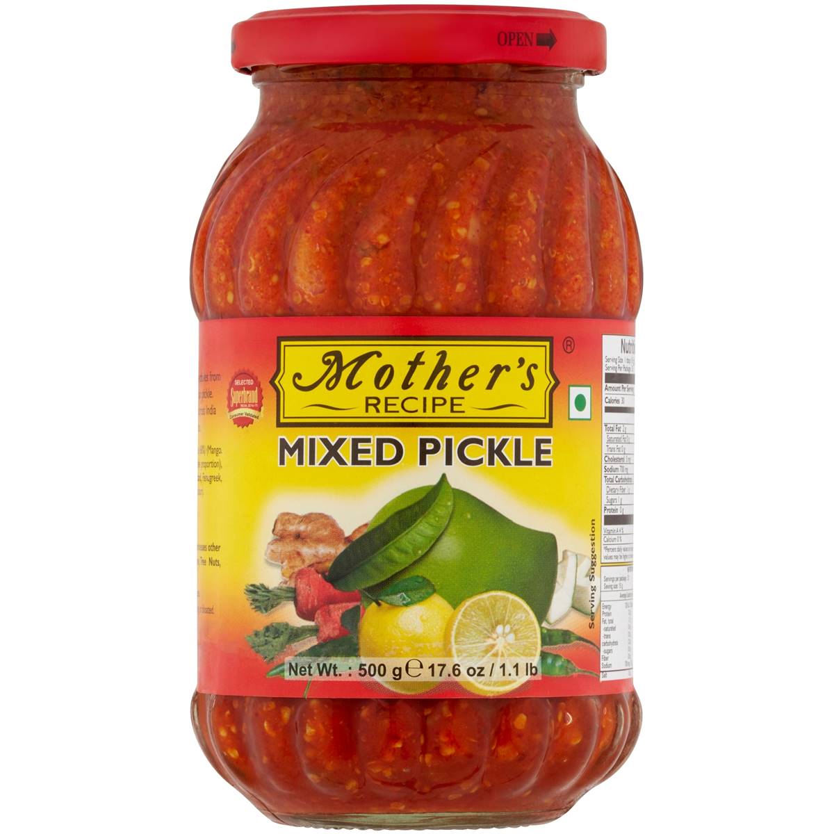 Mother's Recipe Mixed Pickle 500g Woolworths