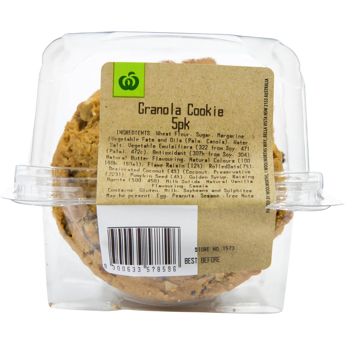 Woolworths Cookie Granola 5 Pack Woolworths