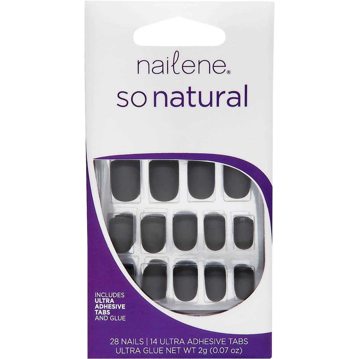 Nailene So Natural Dark Grey 28pk | Woolworths