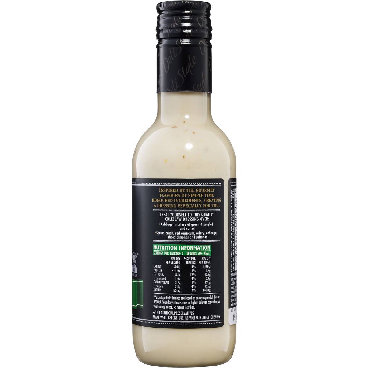 Praise Deli Style Salad Dressing Coleslaw 185ml Woolworths