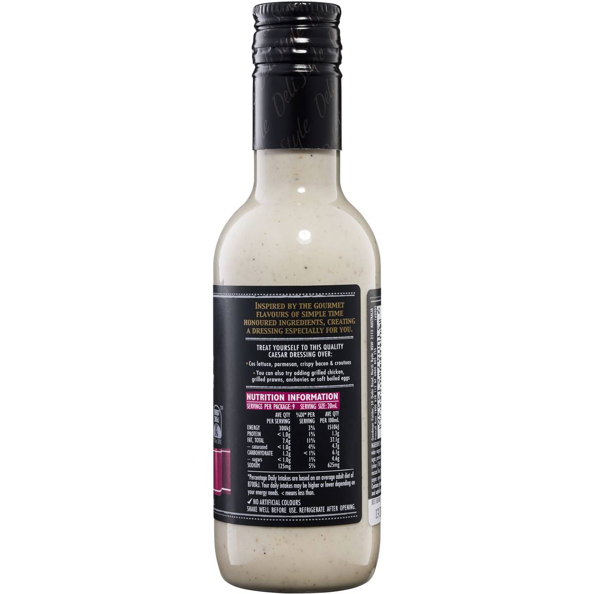 Praise Deli Style Salad Dressing Caesar 185ml Woolworths 1283