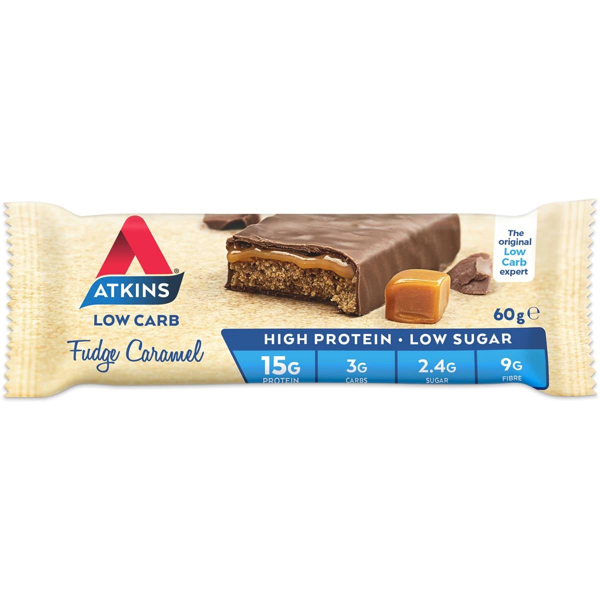 Atkins Advantage Fudge Caramel Bar 60g Woolworths
