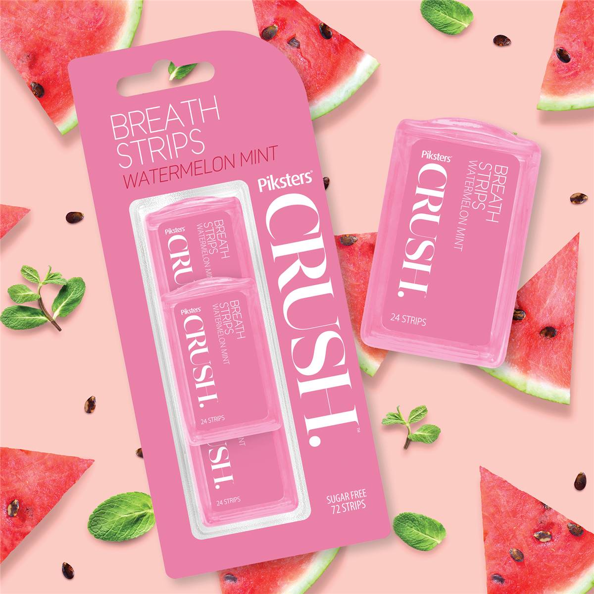 Piksters Crush Breath Strips Watermelon 72 Pack | Woolworths