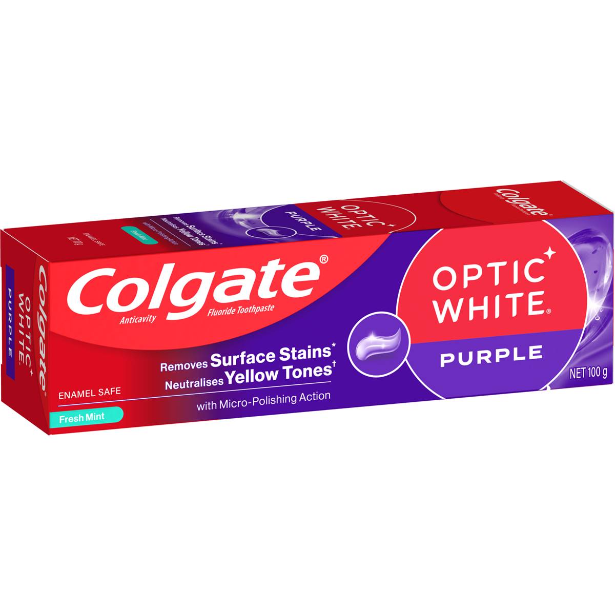 Colgate Optic White Purple Whitening Toothpaste 100g | Woolworths