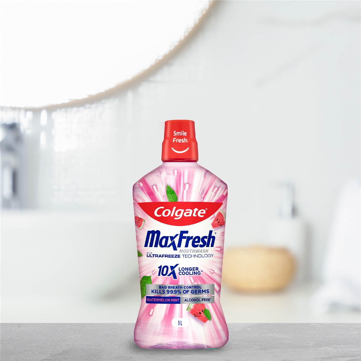 Colgate Max Fresh Mouthwash Watermelon Mint 1l | Woolworths