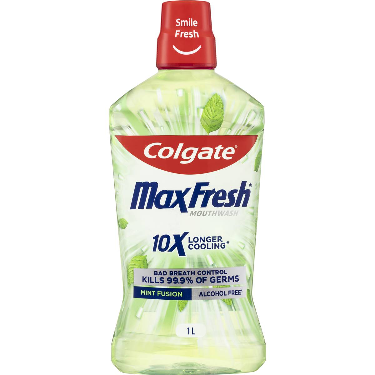 Colgate Max Fresh Mouthwash Mint Fusion 1l | Woolworths