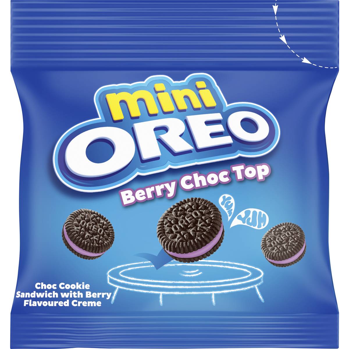 Oreo Mini Berry Choc Top Cookie Sandwich 10 Pack Woolworths