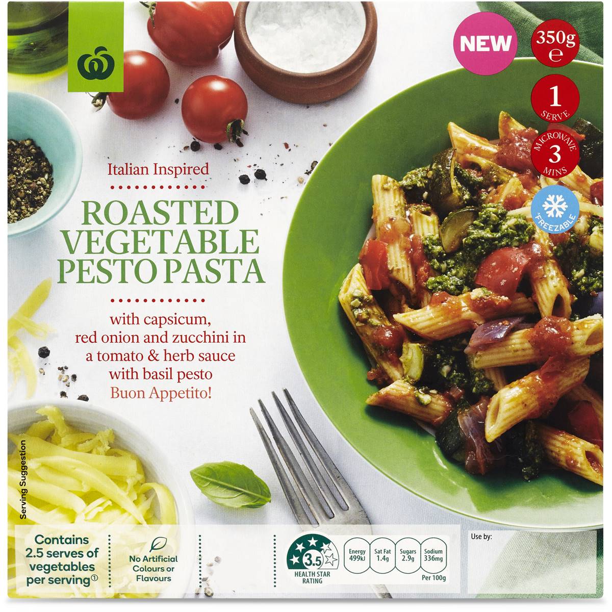 Woolworths Pesto Pasta Roasted Vegetable 350g Woolworths