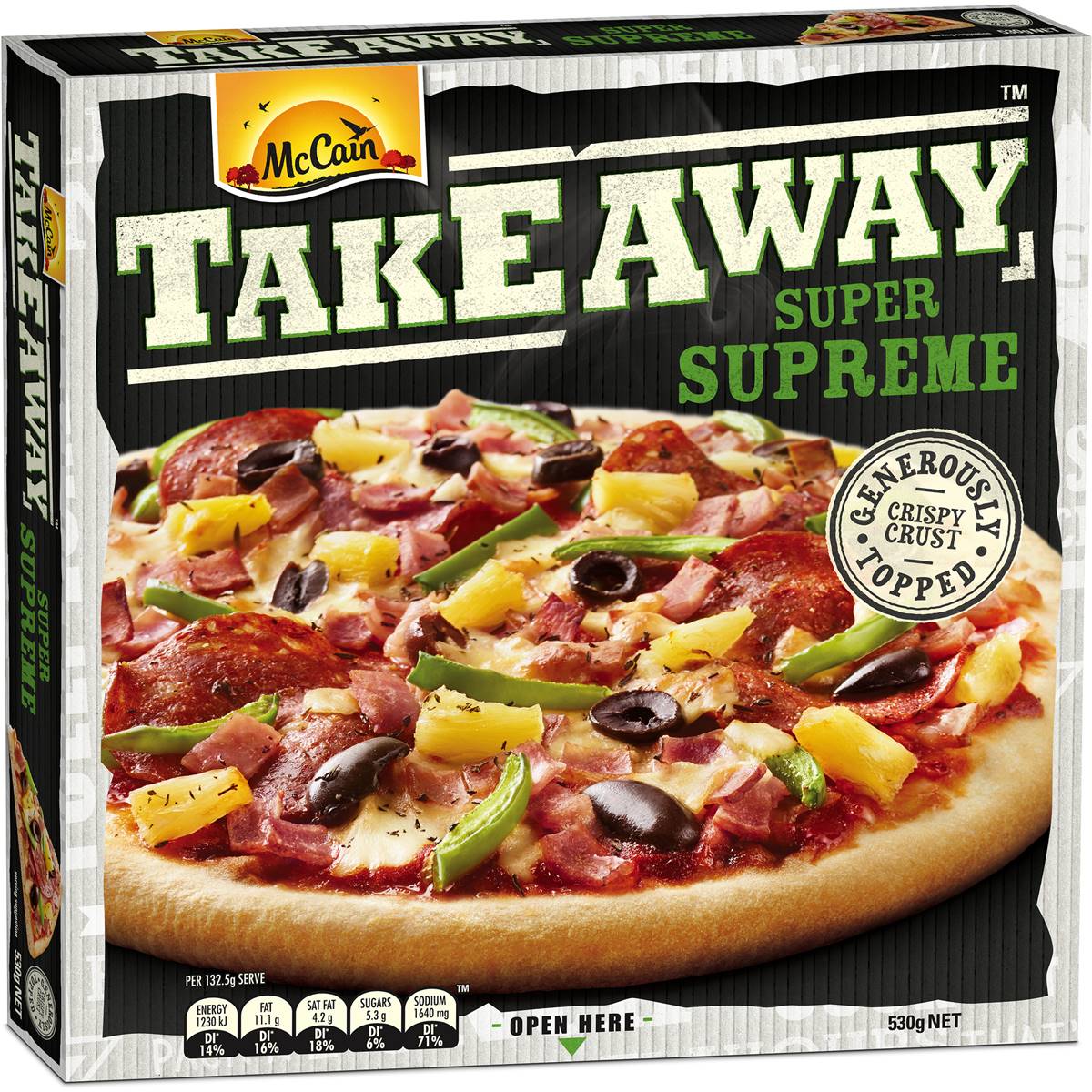 Mccain Pizza Take Away Supreme 530g Woolworths