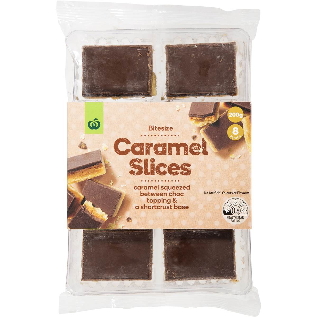 Woolworths Caramel Slice Bites 8pk 200g Woolworths