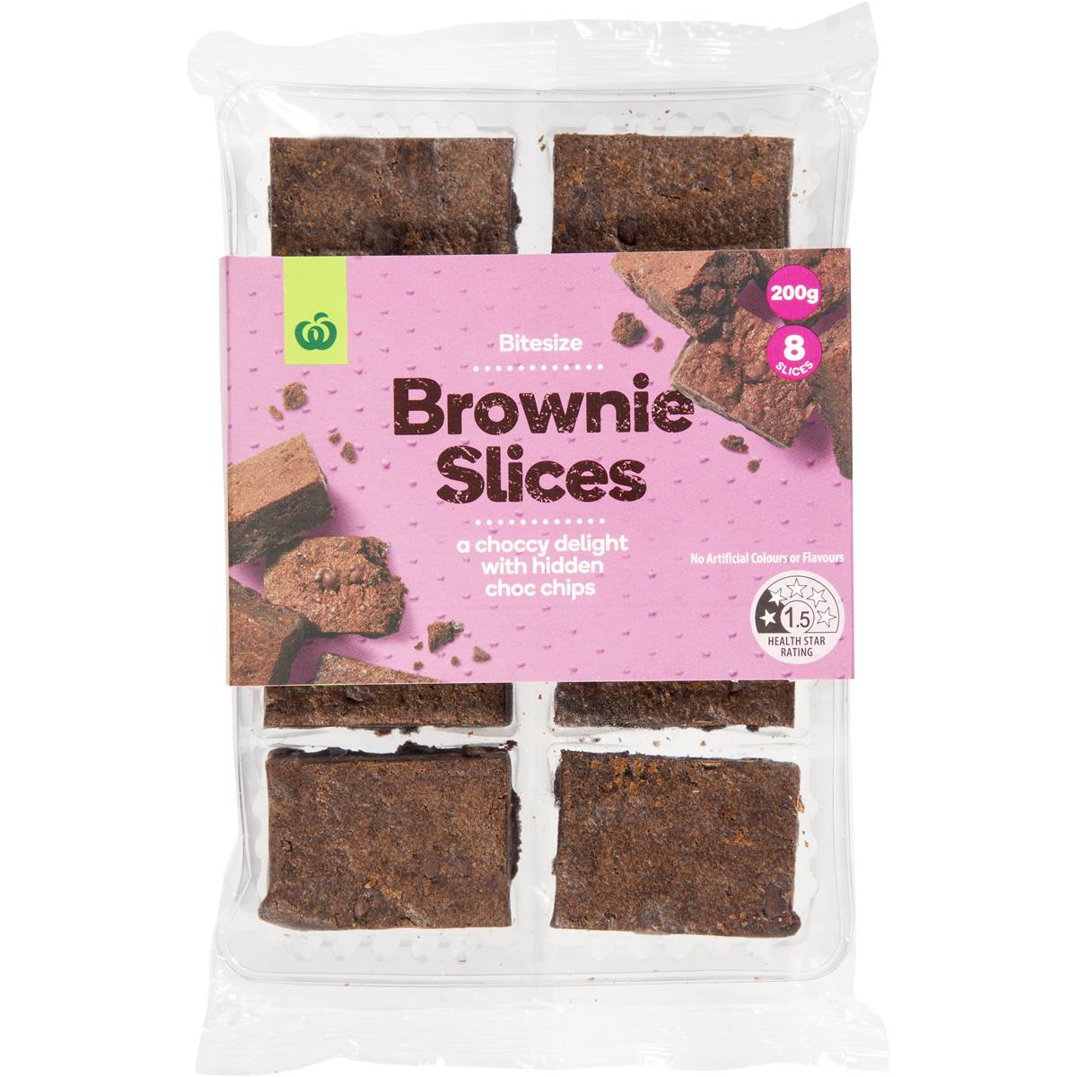 Woolworths Brownie Slice Bites 8pk 200g Woolworths