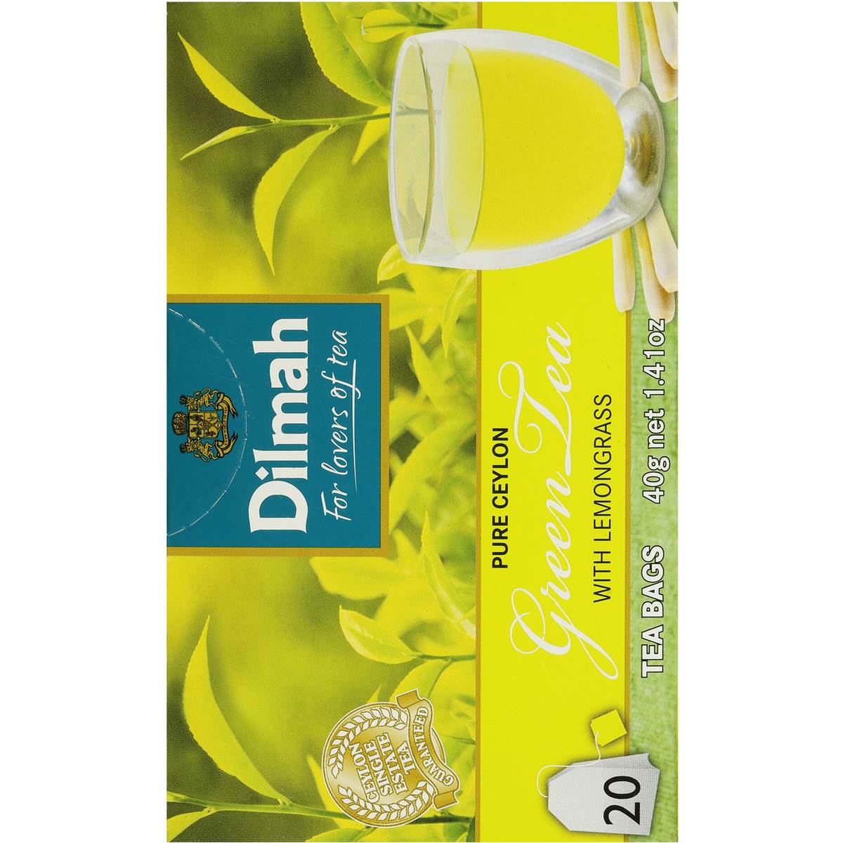 Dilmah Green Tea Lemongrass 20pk Woolworths