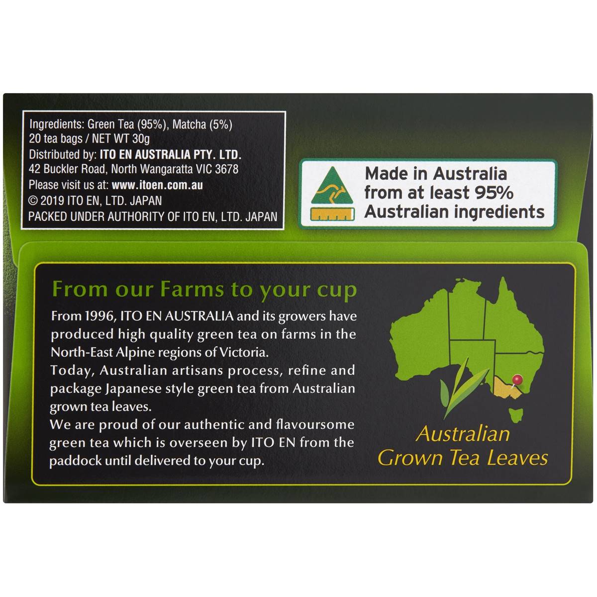 Ito En Matcha Green Tea Traditional 20pk Woolworths