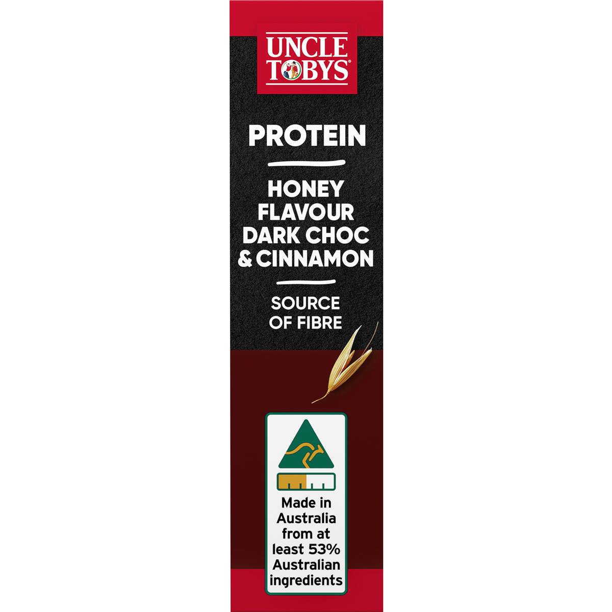 Uncle Tobys Protein Muesli Bar Honey Flavour Dark Choc Cinnamon 175g