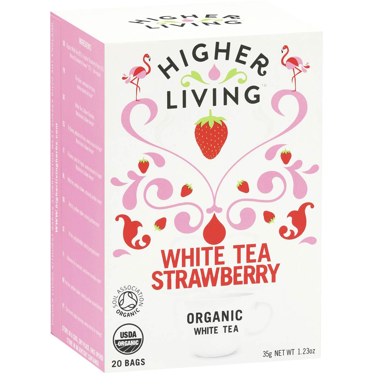 Higher Living Organic White Tea Bags Strawberry 35g Woolworths