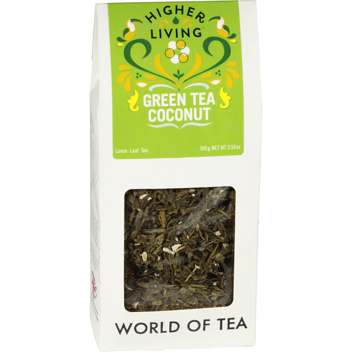 Higher Living Loose Leaf Green Tea Coconut 100g Woolworths